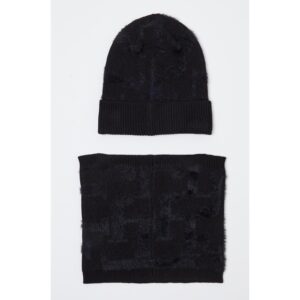 LIU JO  Set cappello + scaldacollo nero tono su tono