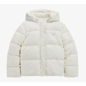 GUESS Piumino panna con cappuccio  logo cuore