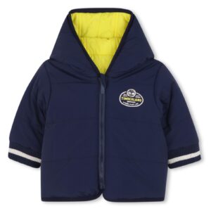 TIMBERLAND Piumino reversibile blu con cappuccio reversibile