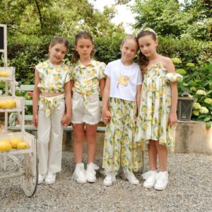 MAGIL Pantalone viscosa stampa limoni MADE IN ITALY