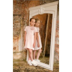 MAGIL Abito felpa rosa phard fiore asimmetrica MADE IN ITALY