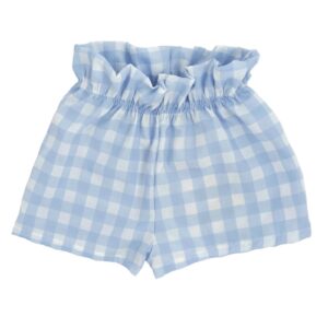 MAGIL Shorts vichy bianco e azzurro MADE IN ITALY
