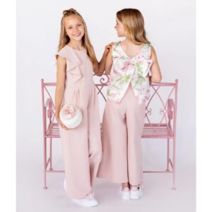 MAGIL Tuta rosa phard bi-stretch con rouches MADE IN ITALY