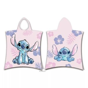 DISNEY Accappatoio bambina poncho telo Lilo & Stitch rosa cotone