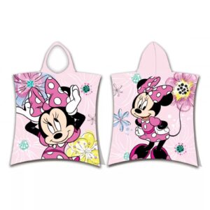 DISNEY Accappatoio bambina poncho telo Minnie rosa cotone