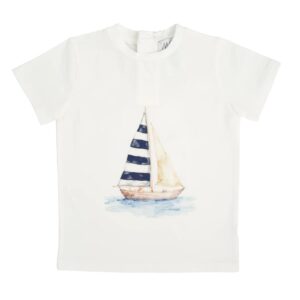 MAGIL T-shirt bianca vela manica corta MADE IN ITALY